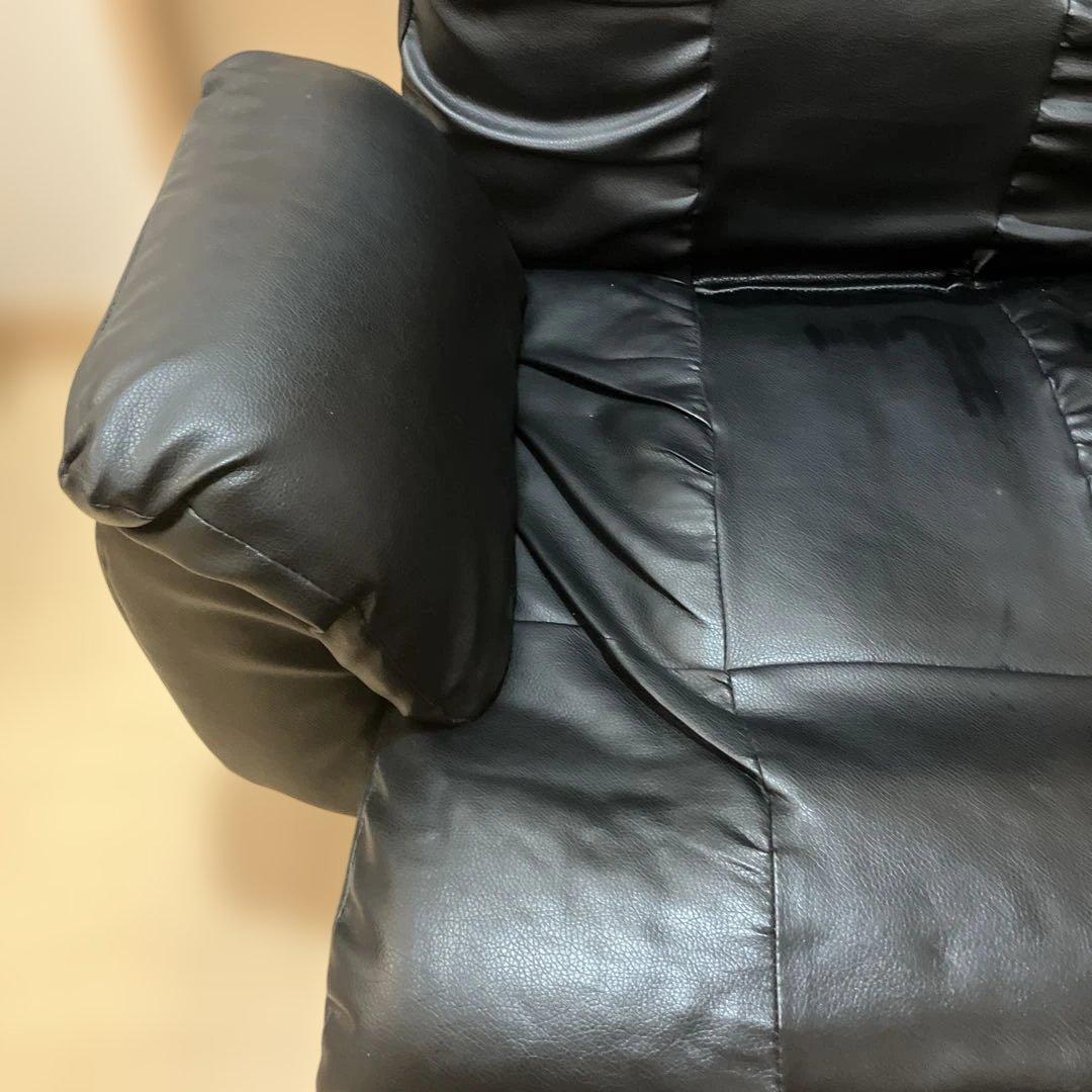 【NITORI】肘つき回転コイル座椅子ジャック ブラック