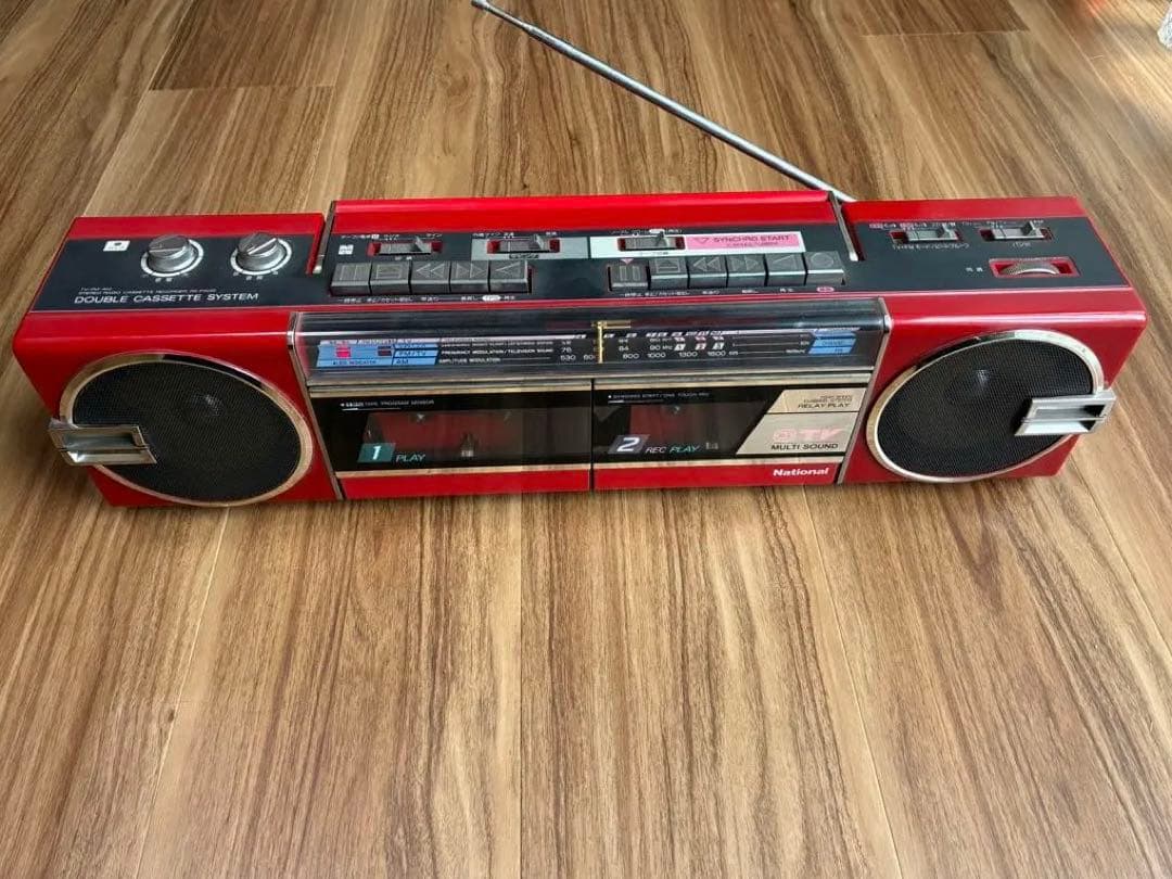 ナショナル ダブルラジカセ赤　RX-FW20