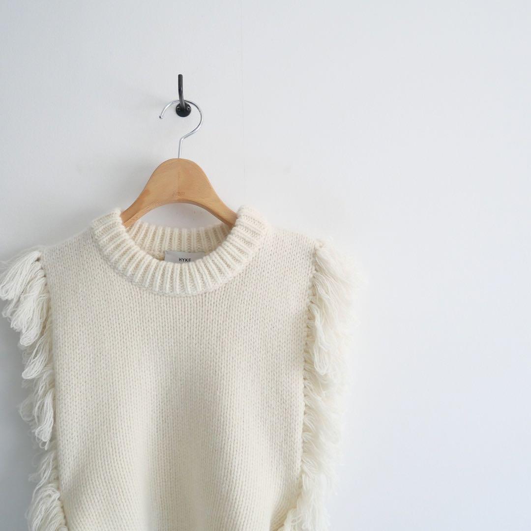 トップス HYKE / FRINGE SWEATER VEST / 232-11332