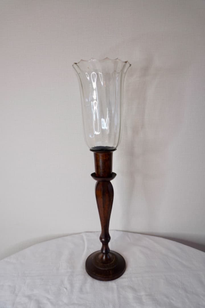 ヴィンテージ キャンドルホルダー ガラス燭台