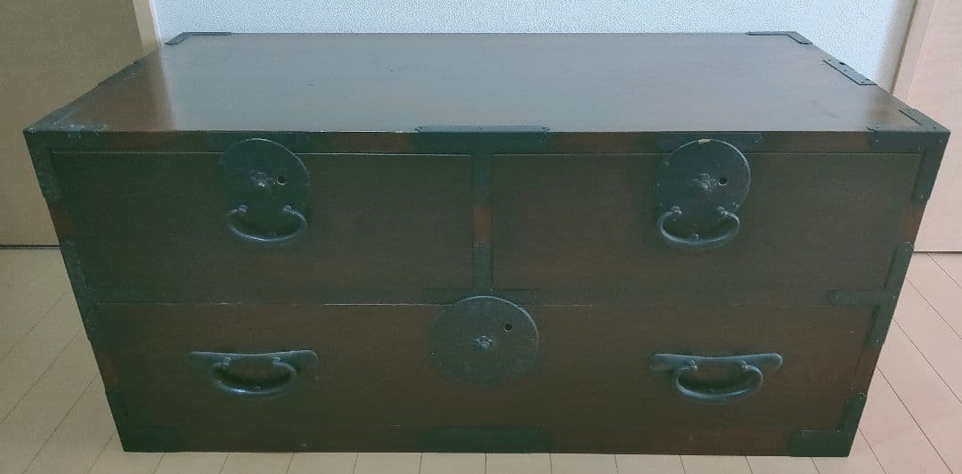 専用出品♪時代家具 箪笥 タンス 2段 高級 鍵付き 説明書有り 送料無料 ♪