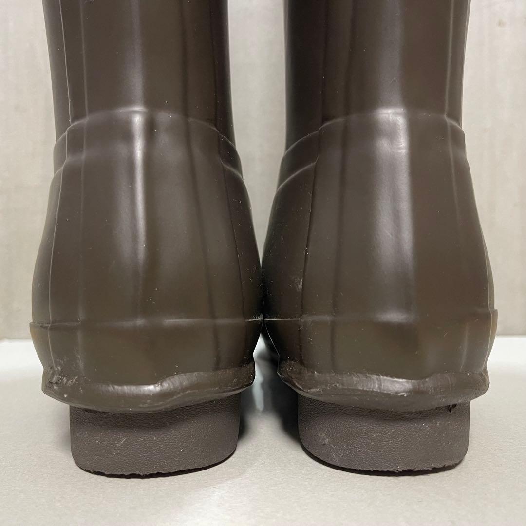 美品★HUNTER ブラウン レインブーツ 24.5-25.0cm
