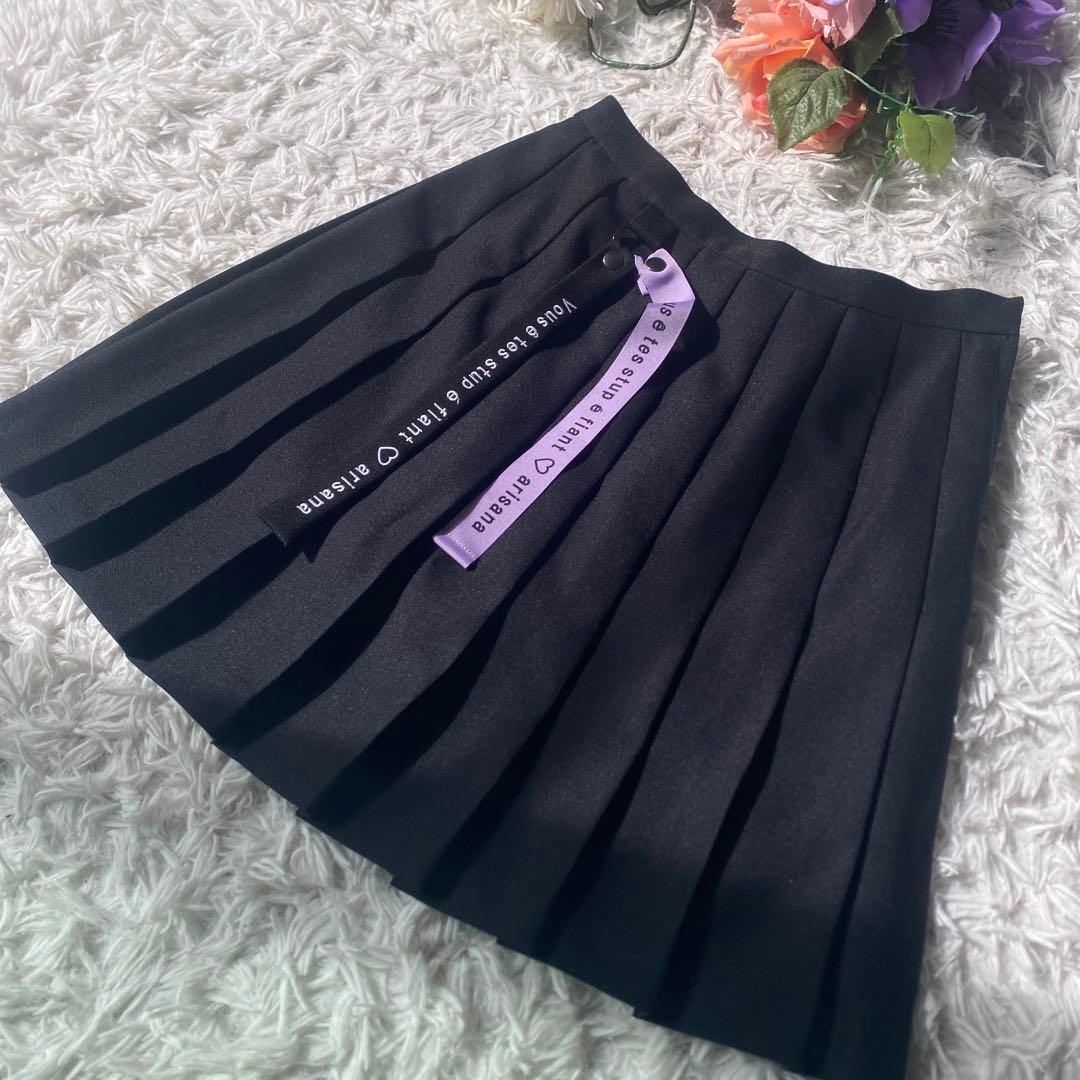 極美品arisana フレドリック- ライダース卒服165スーツ 黒　ロック調