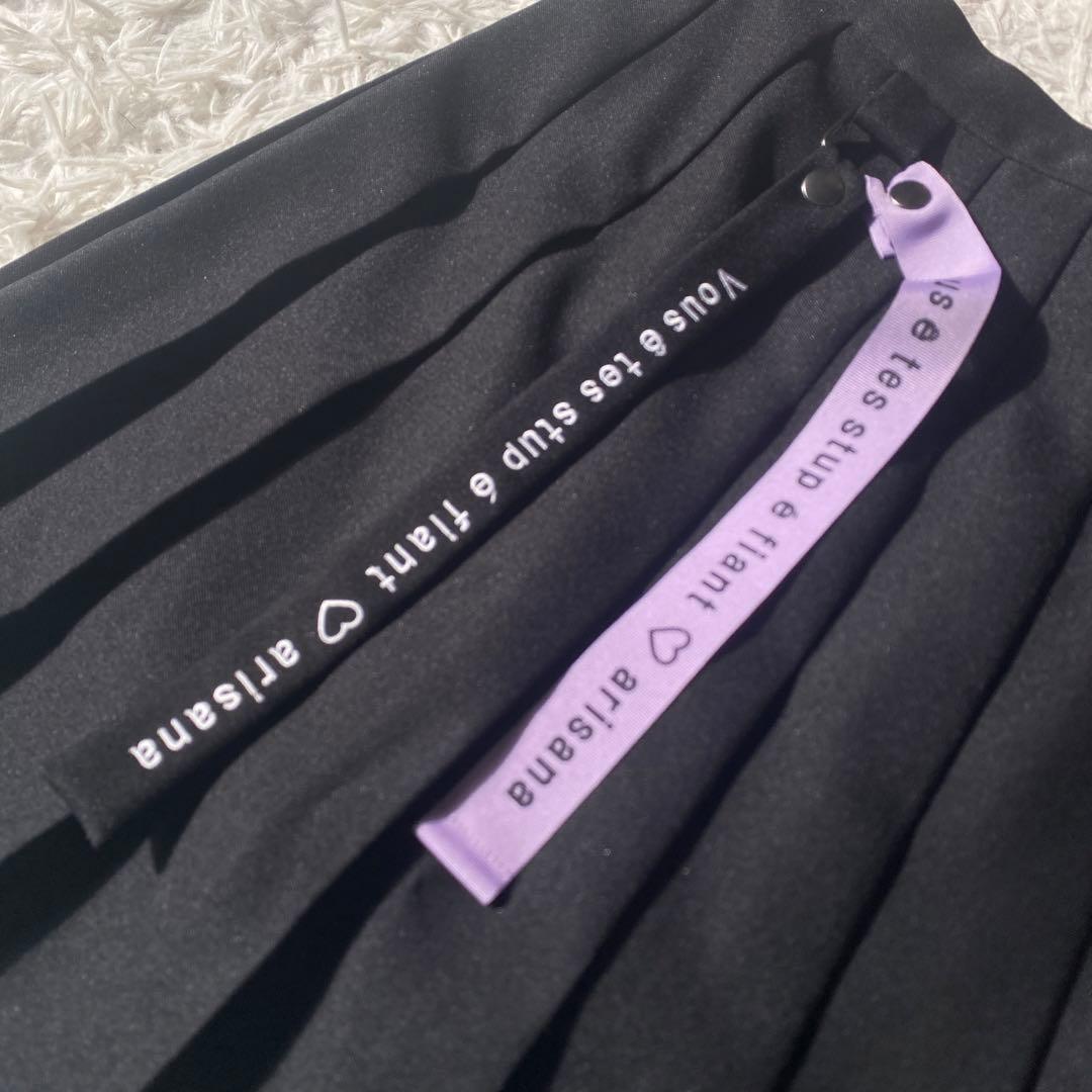 極美品arisana フレドリック- ライダース卒服165スーツ 黒　ロック調