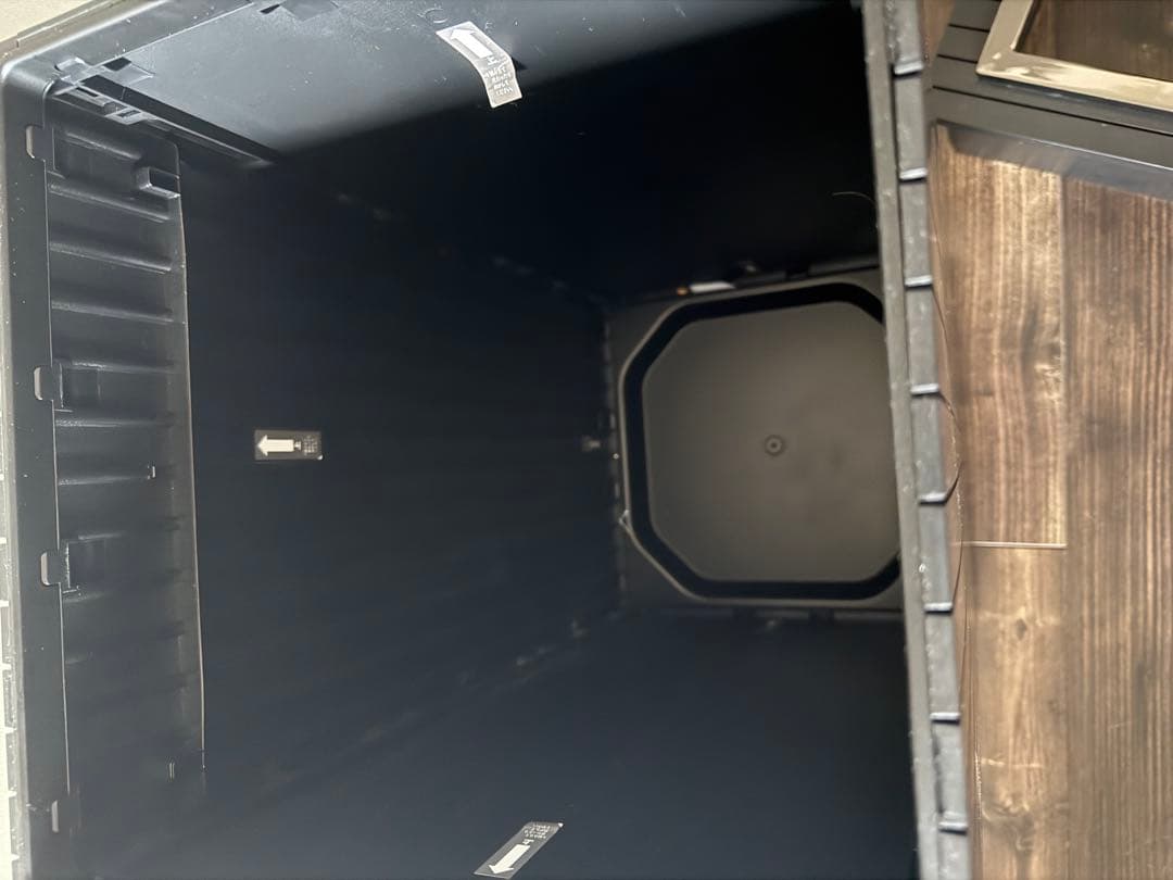 ZITA スクエアゴミ箱　ブラック