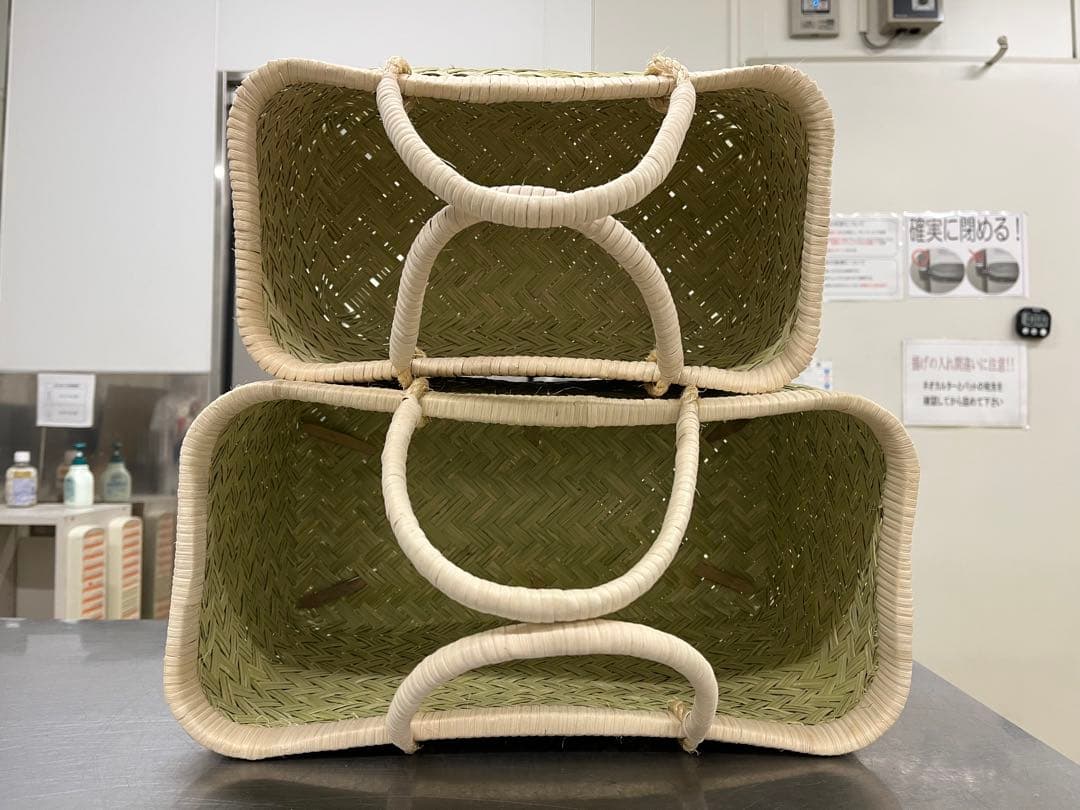 や*ん様 鳥越竹細工　市場かご　新品
