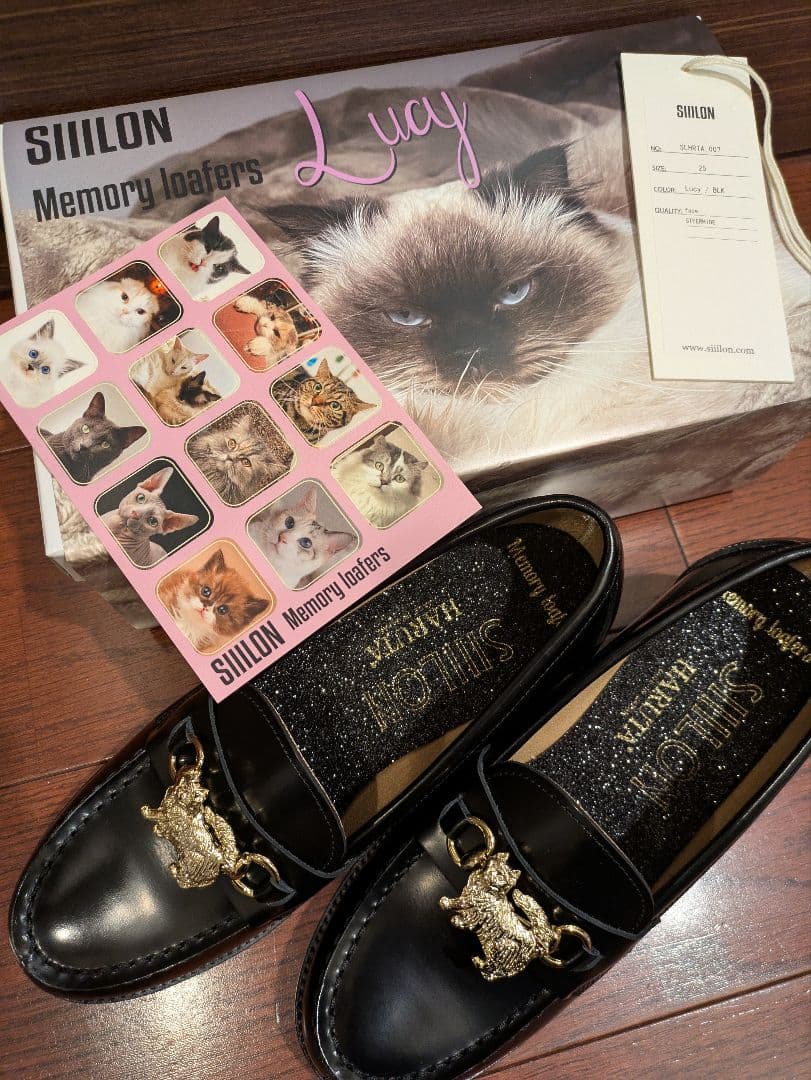 ●新品未使用　SIIILON HARUTA 猫ローファー　25cm　Lucy