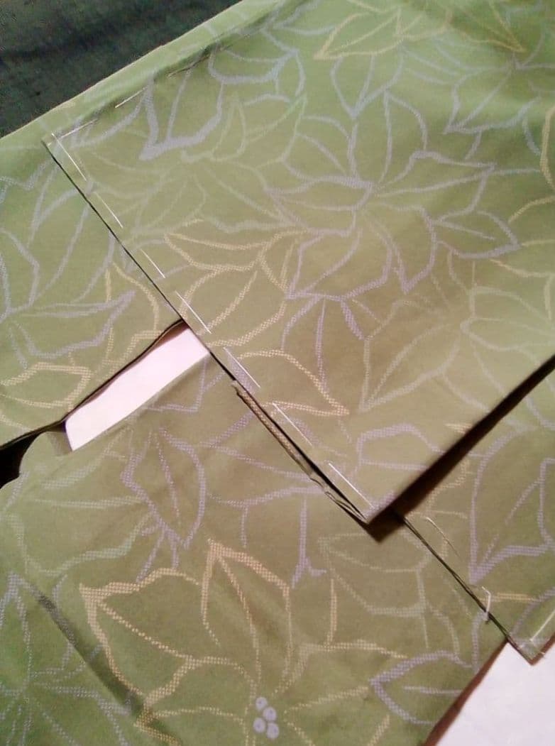 未使用★しつけ付★正絹しっとり美しい長襦袢★モスグリーン