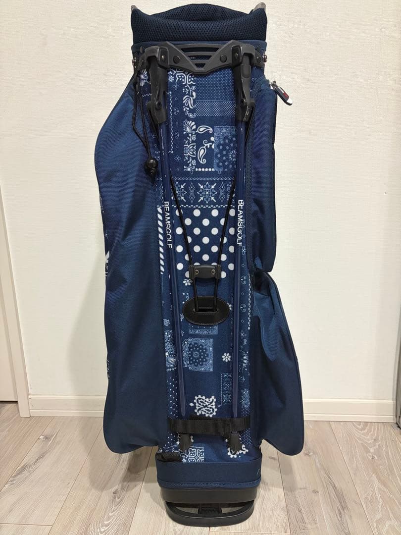 希少 BEAMS GOLF スタンドバッグ ネイビー バンダナ キャディバッグ