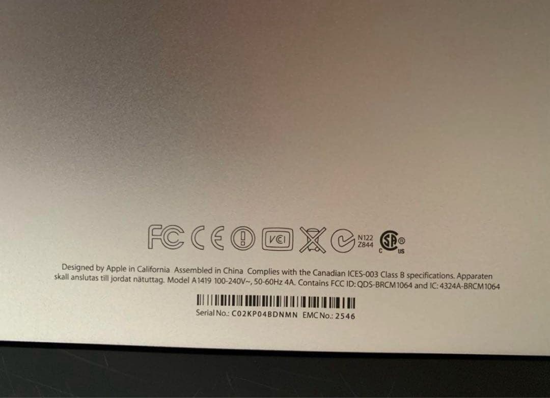 Apple 27インチ iMac 3TB/24GB