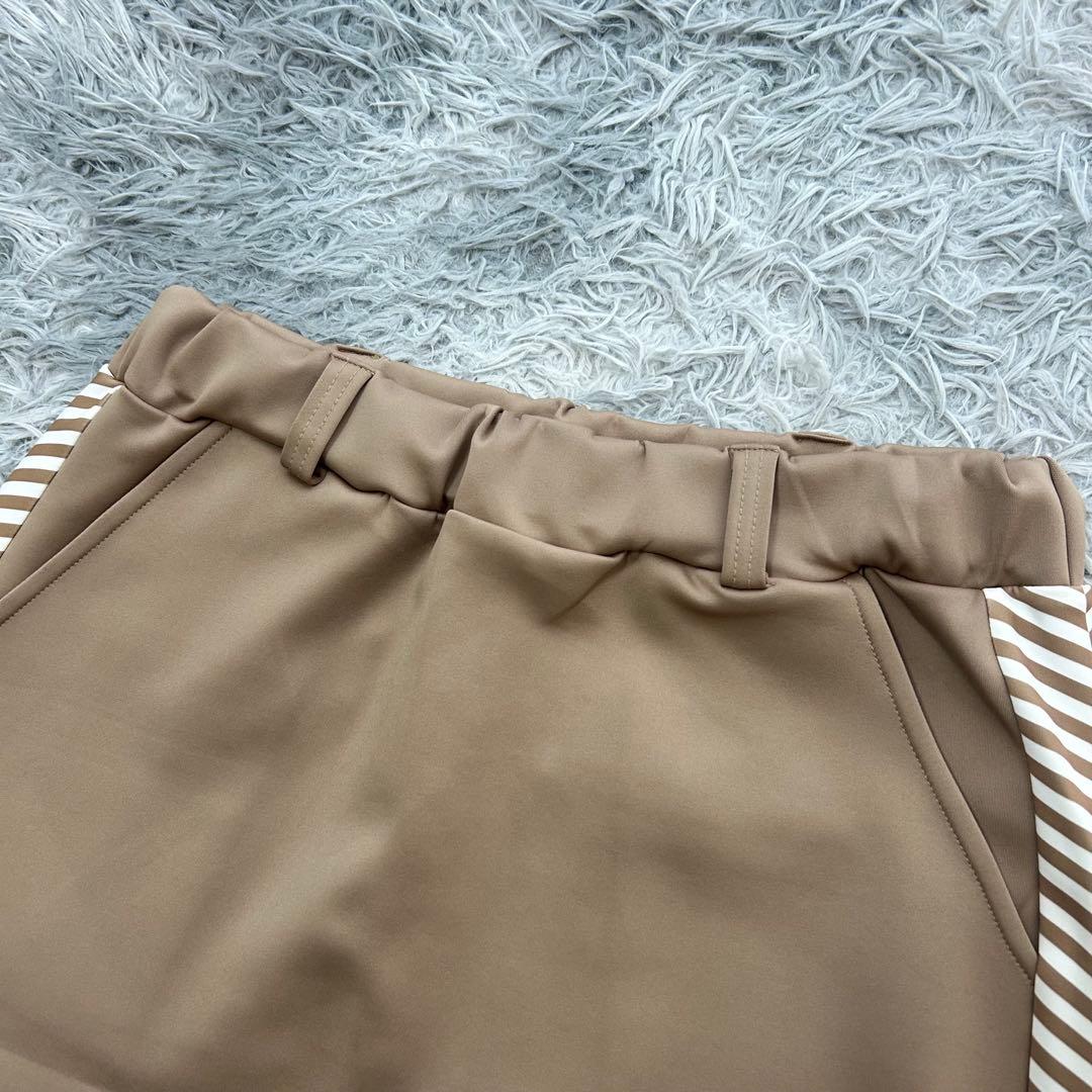 新品　デルソルゴルフ　セットアップ　スウェット　スカート　ヘリンボーン　ベージュ