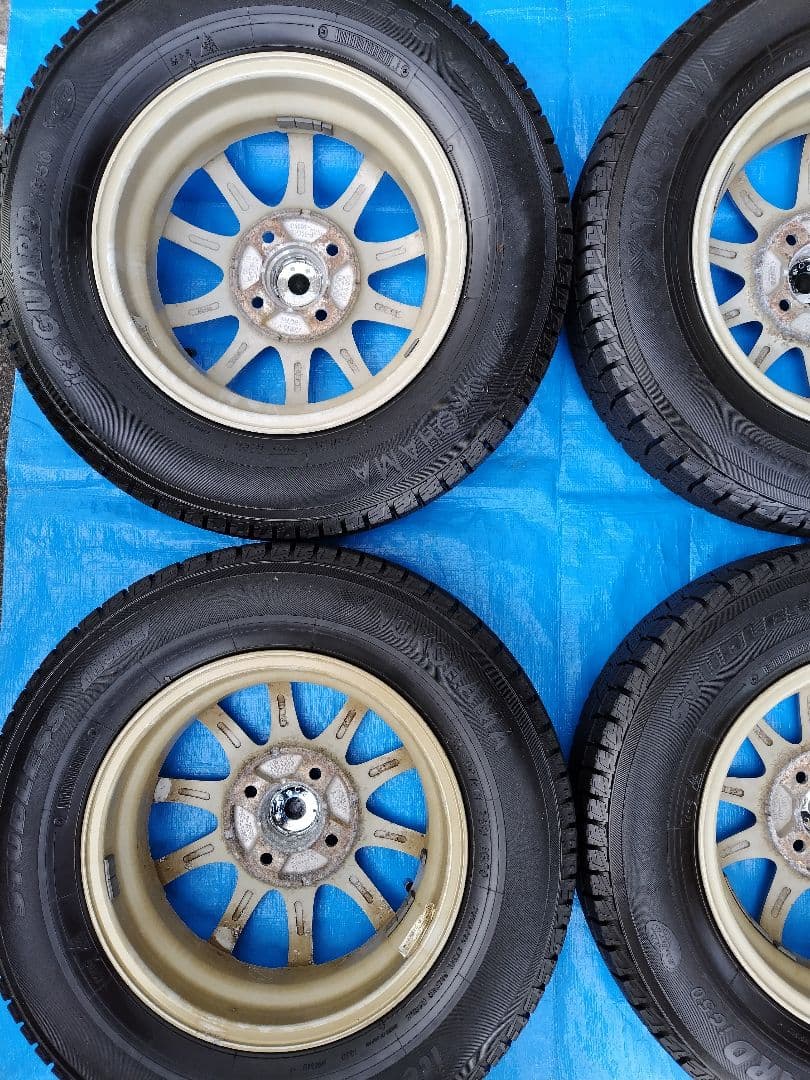 155/65R13【2/2】オールシーズンタイヤ新品、アルミホイール付、2本分割