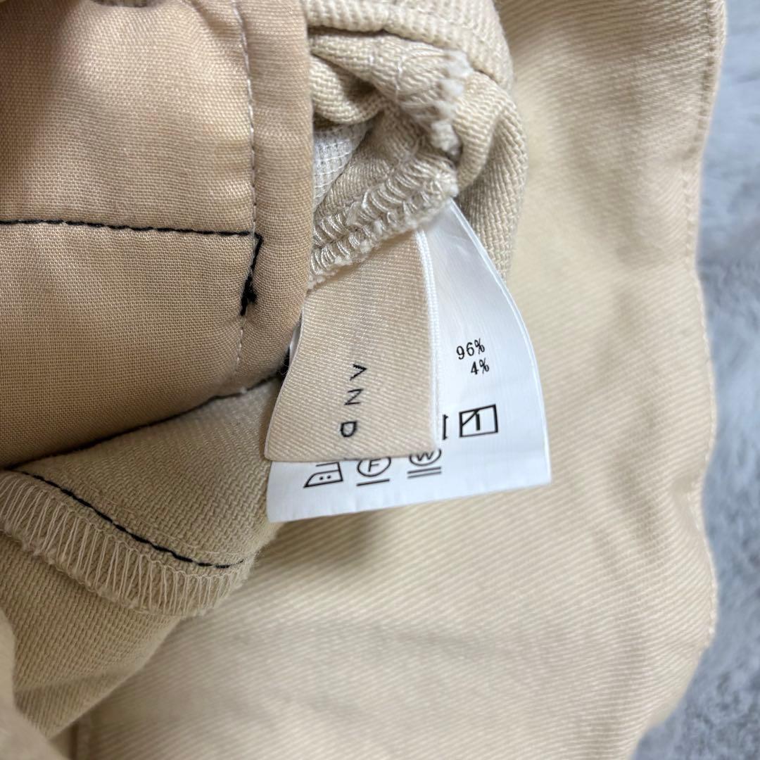 パンツ andmary Highwaist ribbon pants beige S