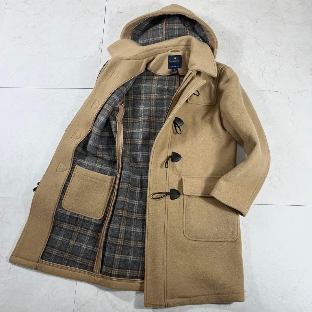 ✨未使用級 ブルックスブラザーズ 2way ダッフルコート チェック キャメル