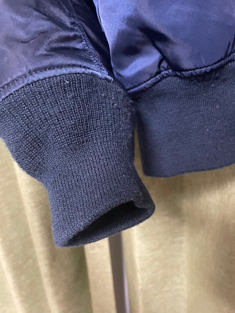 ALPHA ミリタリージャケット ネイビー　CWU-45 アルファ　ワッペン