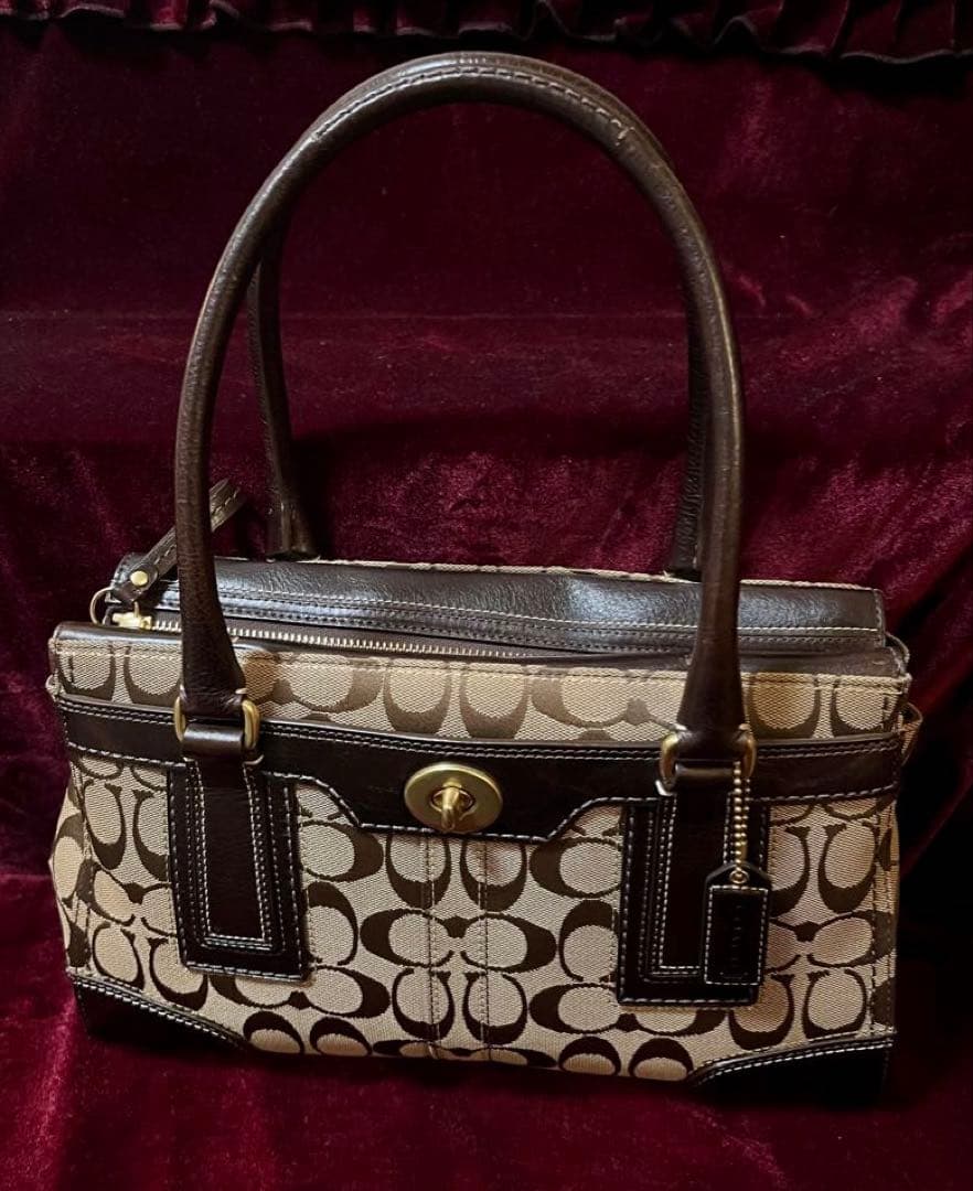 COACH シグネチャー ハンドバッグ コーチ レディース 美品