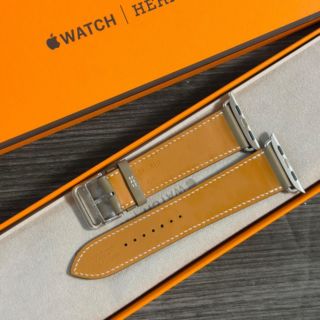 2957 ほぼ未使用　Apple Watch エルメス　エトゥープ　レザー