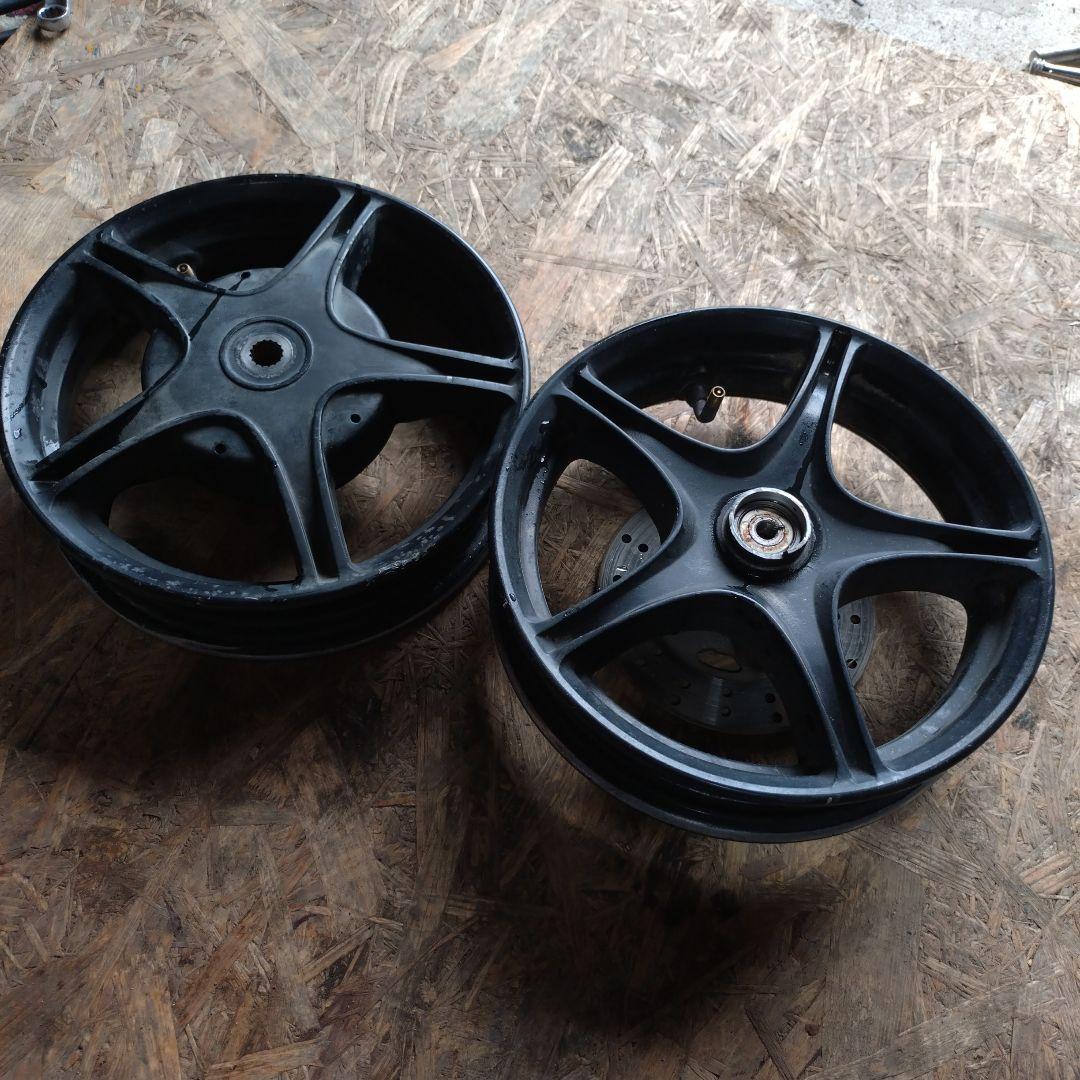 SA39J JOG 前後ホイール　黒