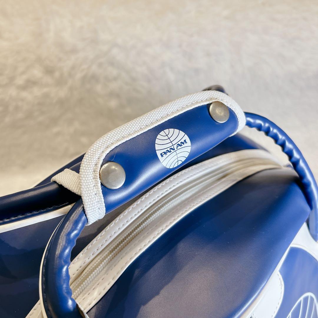 【未使用 タグ付き】PAN AM パンナム ボストンバッグ トラベル 青 白