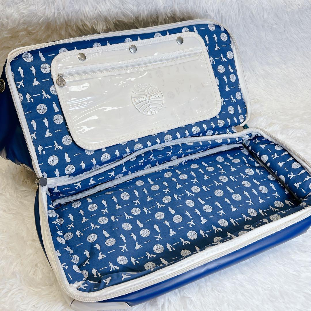 【未使用 タグ付き】PAN AM パンナム ボストンバッグ トラベル 青 白