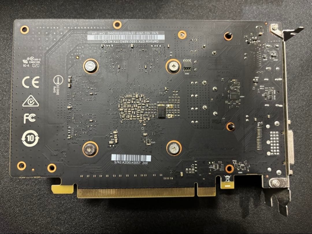 グラフィックボード・グラボ・ビデオカード MSI GeForce GTX1650 D6 AERO ITX OCV1 4GB