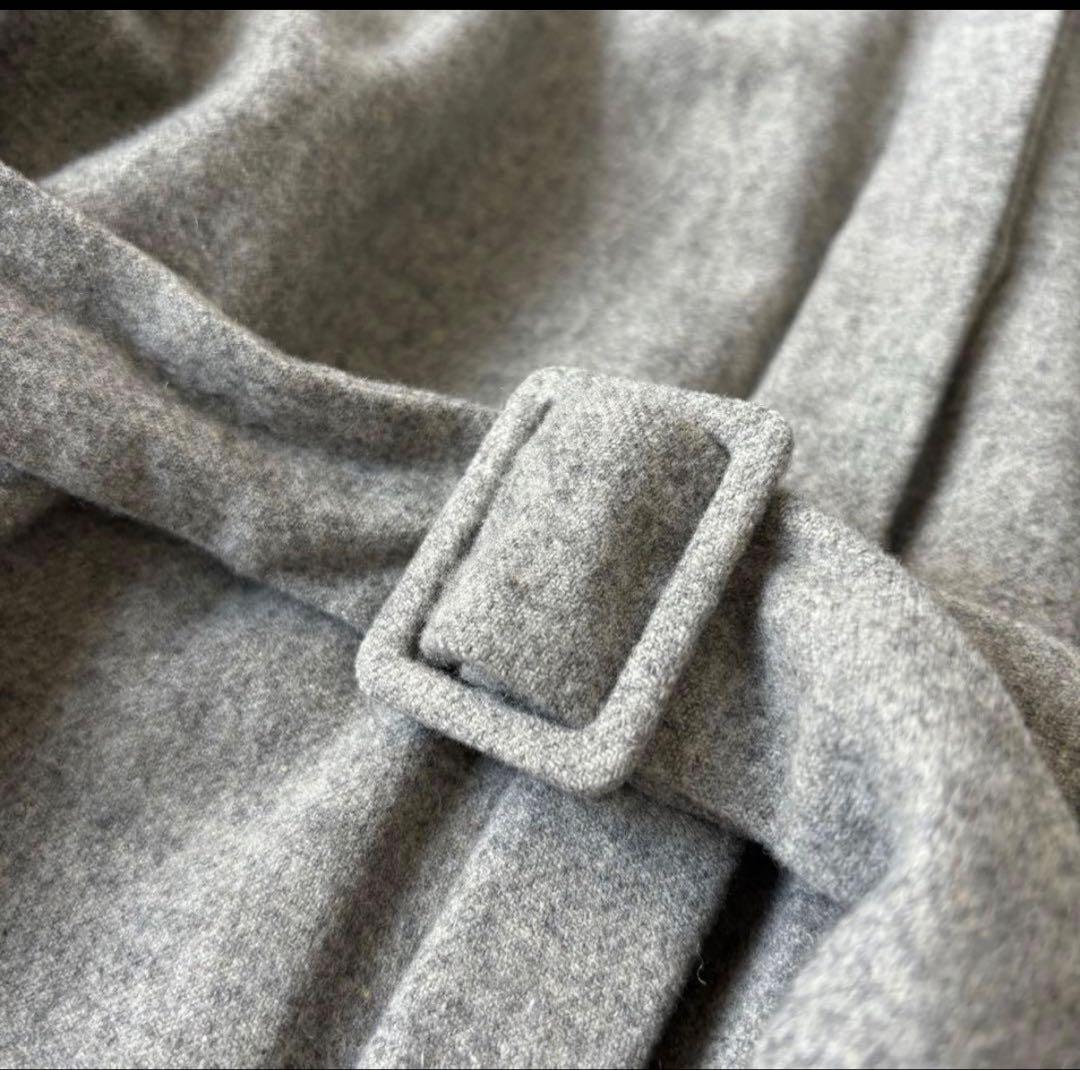 【美品】オーラリー ウールワンピース フランネル ロング グレー 0