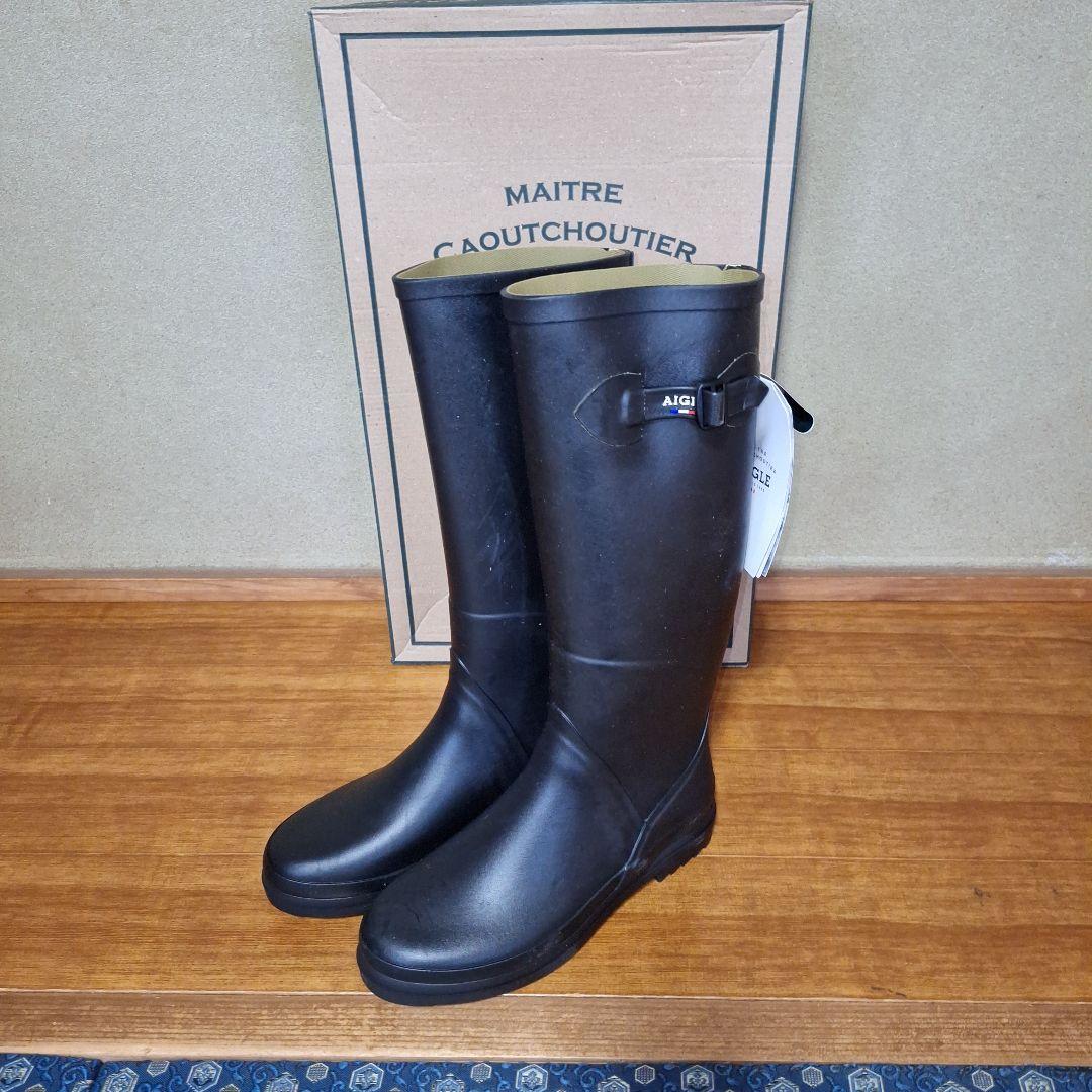 エーグル　AIGLE　シャンタベル　レインブーツ　ブラック