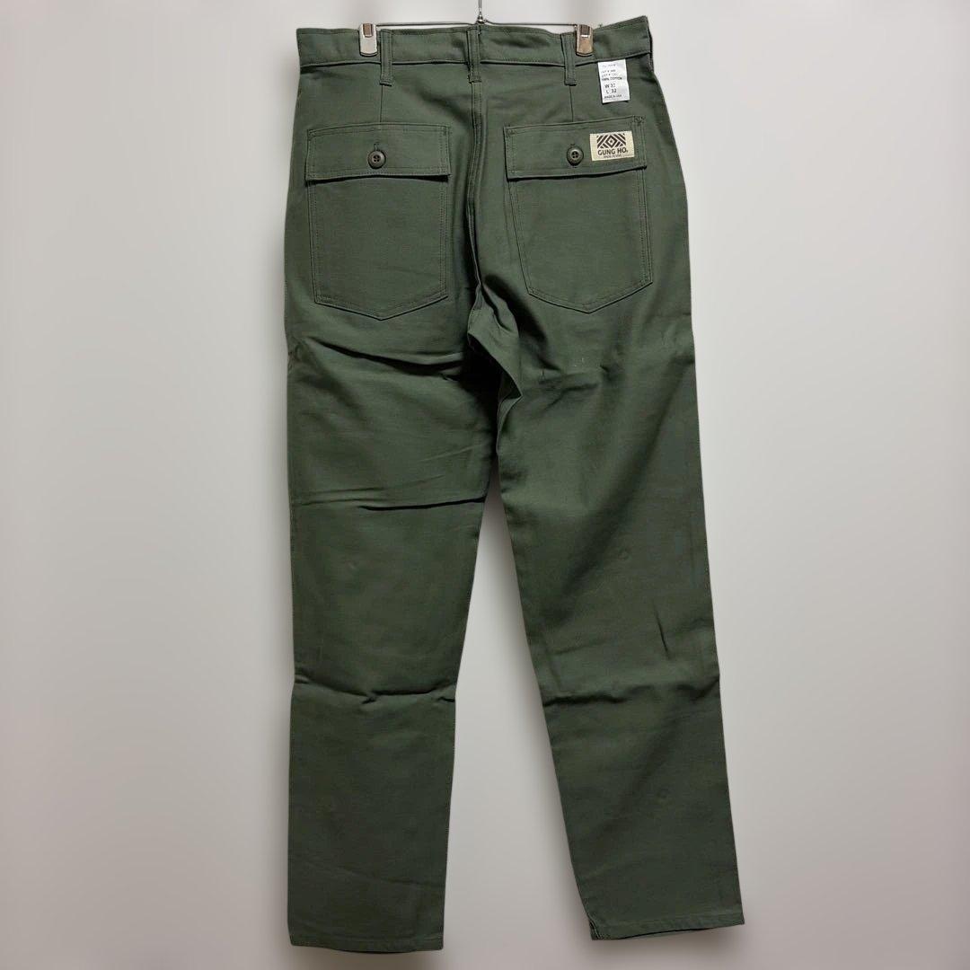 【未使用USA製】旧タグGUNG HOベイカーパンツ　バックサテンW32L32