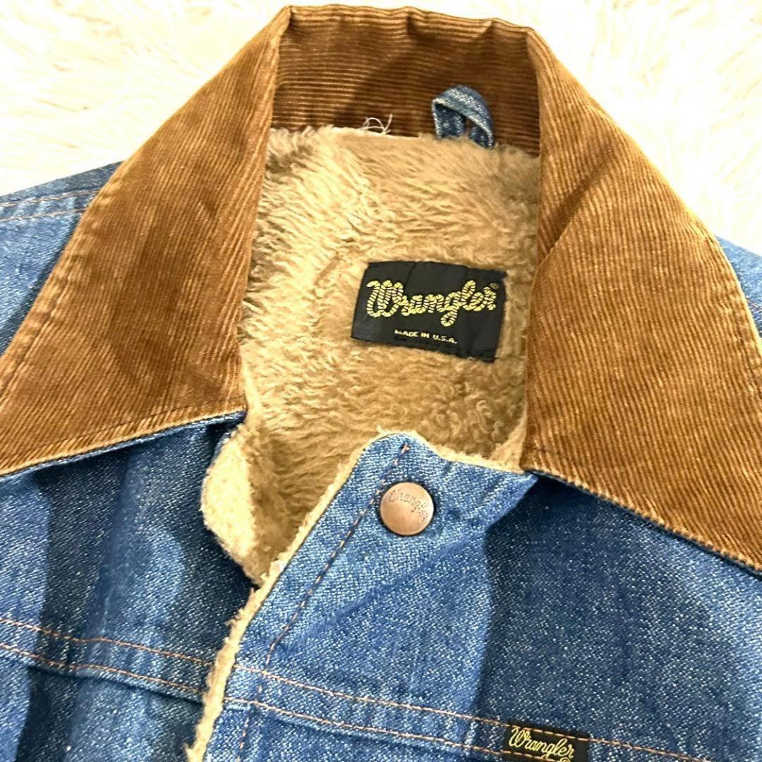 70's Wrangler ラングラー デニムジャケット ボア　USA製