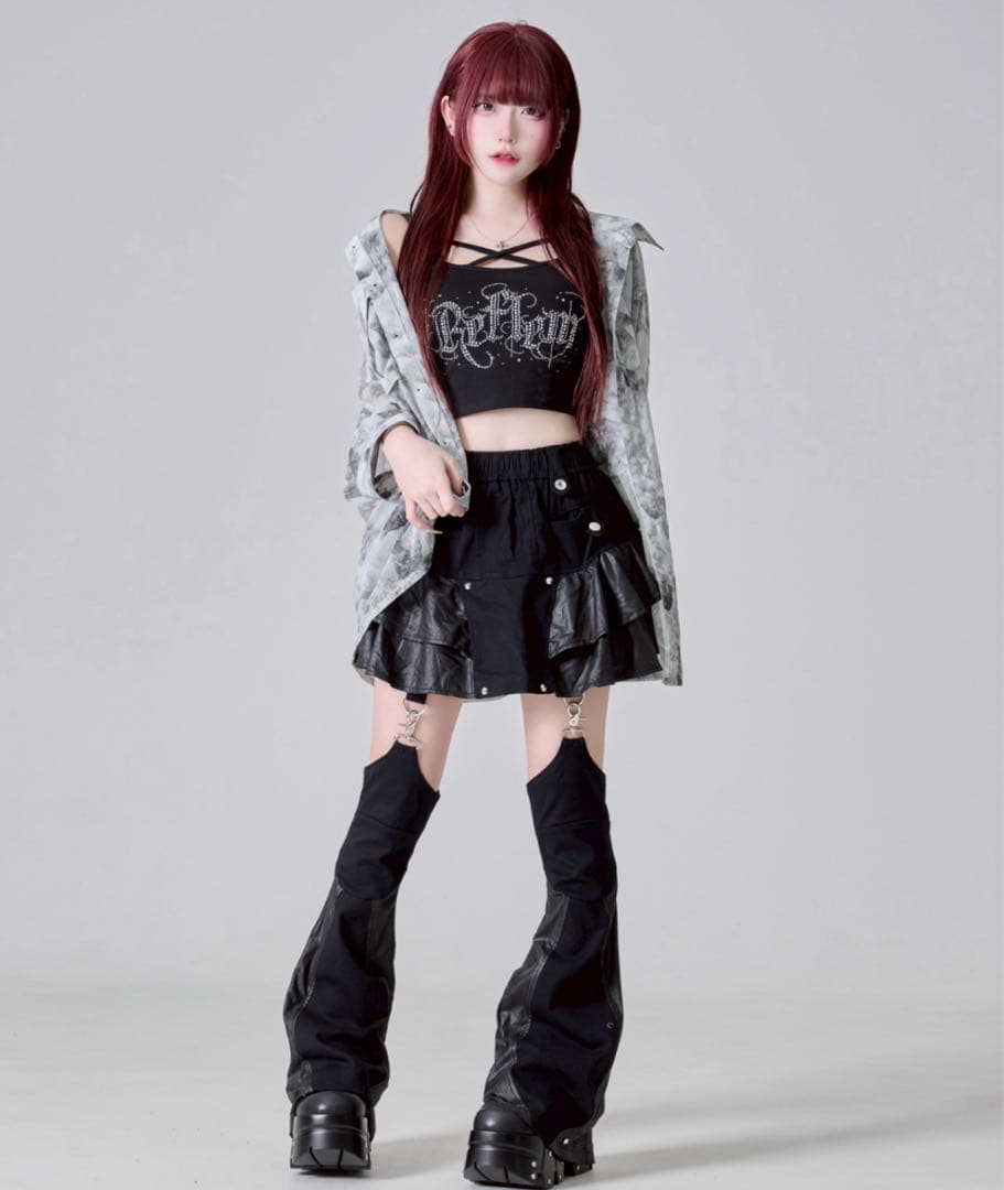 レフレム レッグカバー付きコーティングスカパン REFLEM