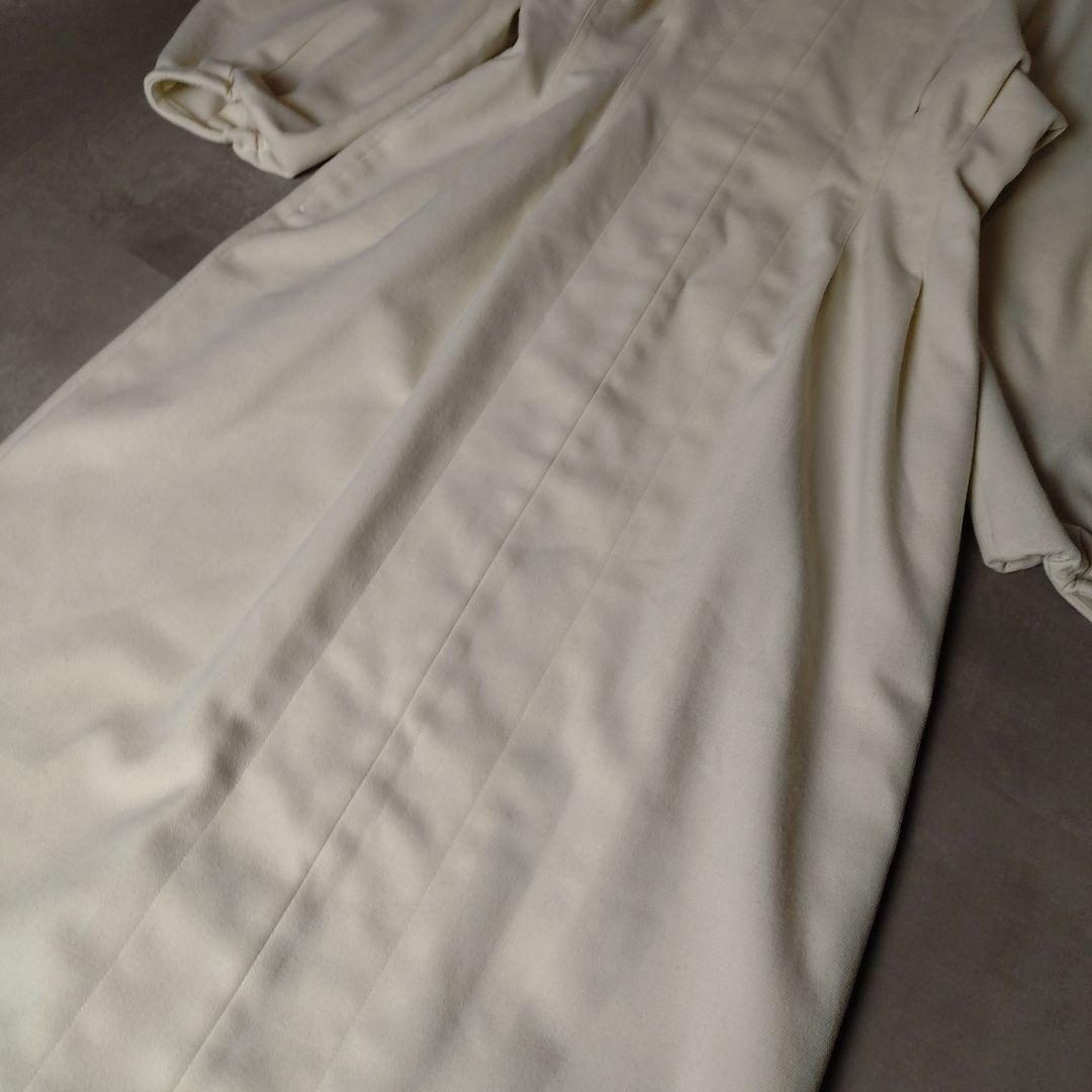 VERMEIL par iena　ツイルウエストシェイプ パフスリーブワンピース