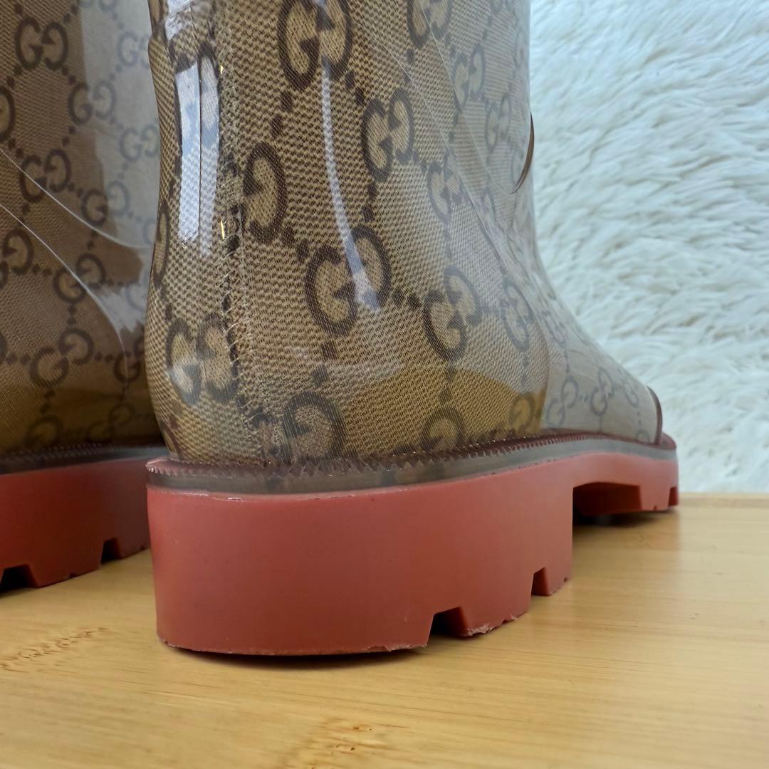 専用 セール対象外品 美品 GG GUCCI グッチ レインブーツ 長靴 23㎝