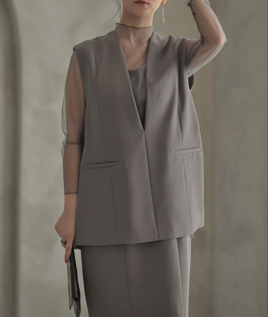 【美品】プルオーバージレ＆ワンピースセットアップ