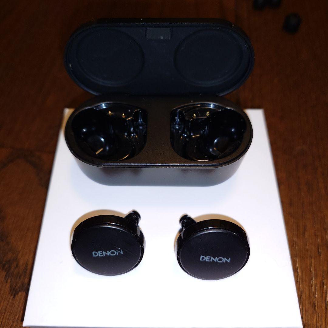 DENON ワイヤレスイヤホン PerL Pro ブラック 充電ケース付き