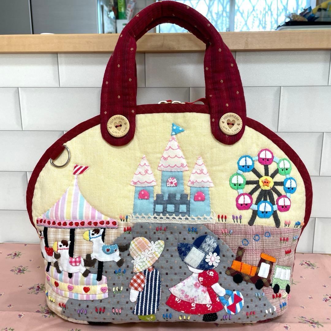 XXXXX様　スーちゃん貝殻トートバッグ　遊園地　パッチワーク　先染め