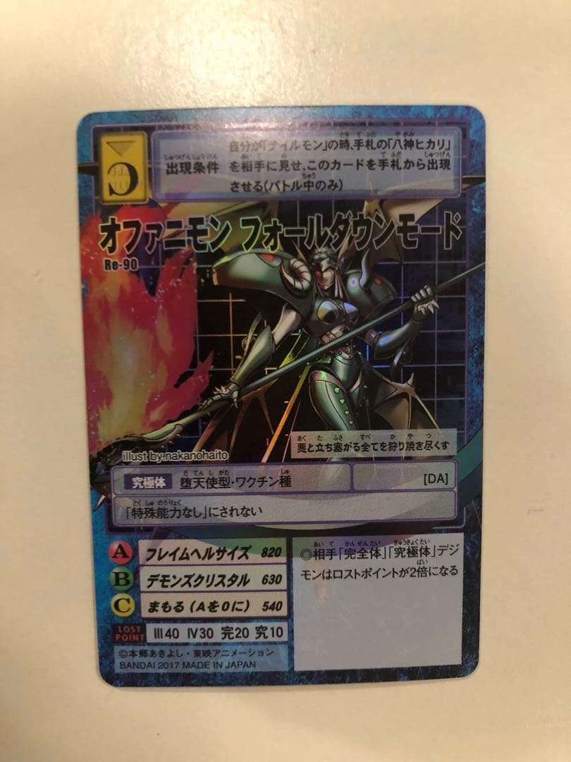 オファニモンフォールダウンモード Re-90