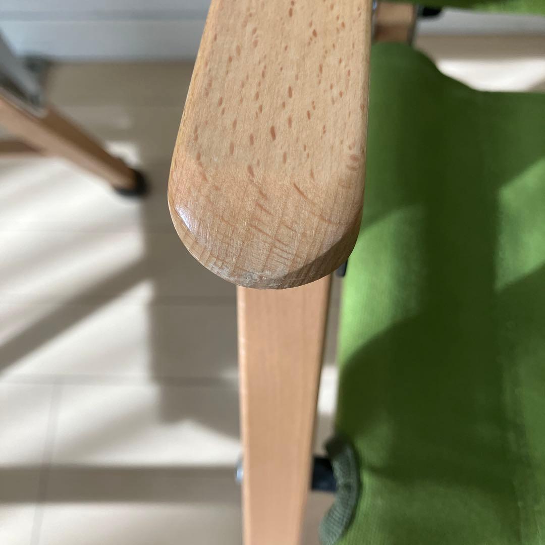 masa　ハイランダー　ウッドフレームチェア　グリーン　2点セット