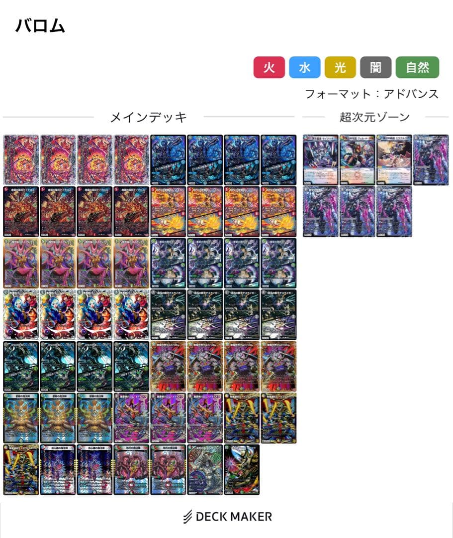 5cバロム　デッキ　デュエマ引退品