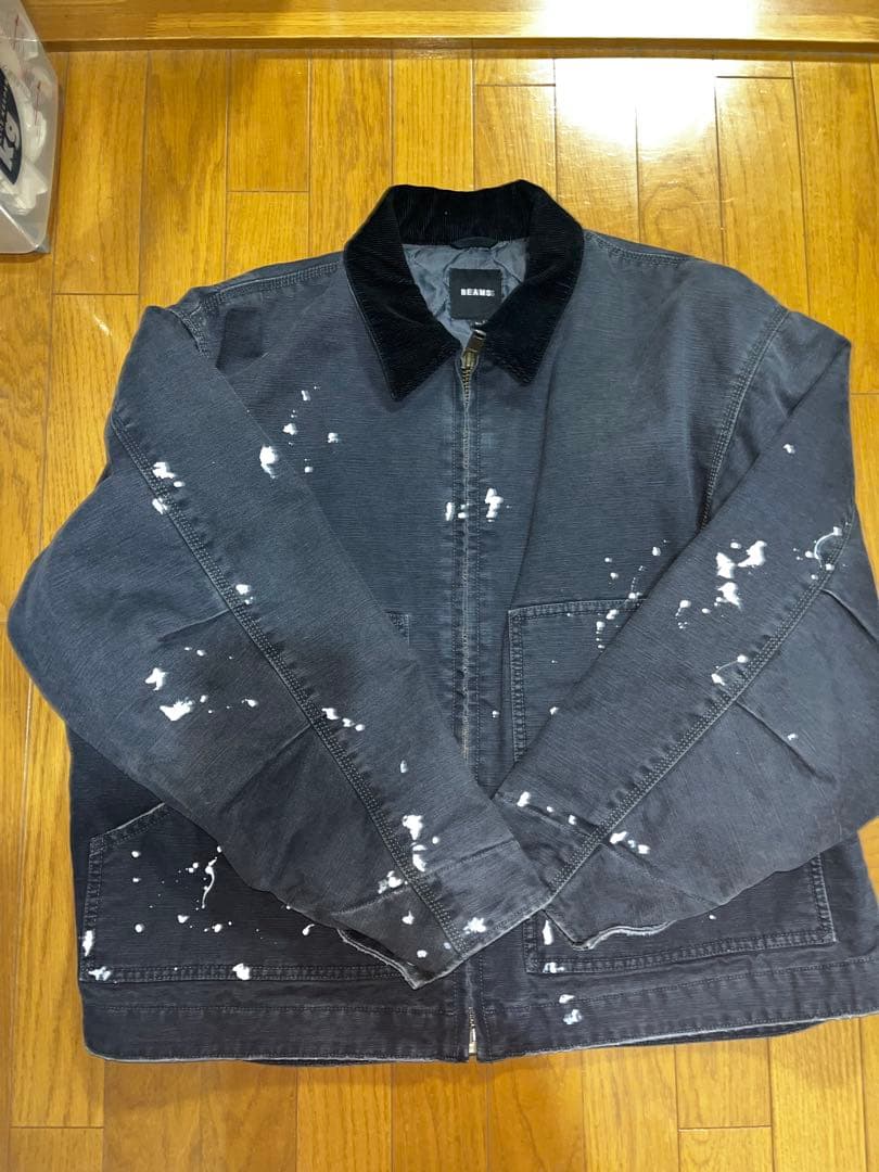 BEAMS ペイントスプラッシュ デニムジャケット　デトロイトジャケット