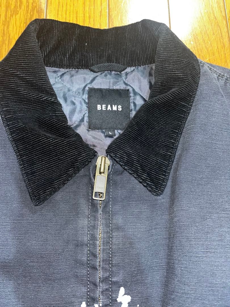 BEAMS ペイントスプラッシュ デニムジャケット　デトロイトジャケット