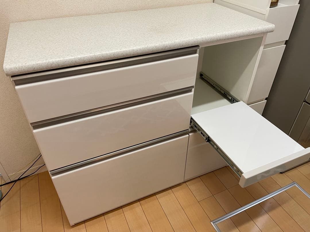 【はな様限定】キッチンカウンター　アルミナ2 100ct wh