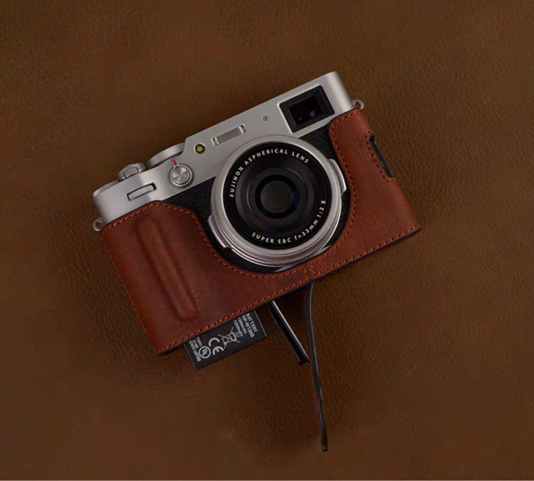新品 本革カメラケース 富士フイルム FUJIFILM x100v用