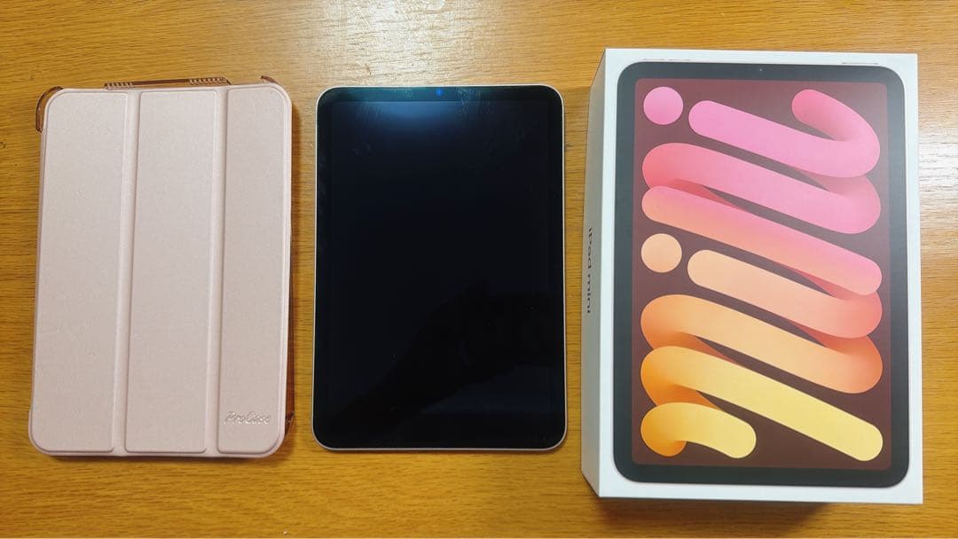 Apple iPad mini 第6世代 64GB ピンク 本体 箱、ケース付
