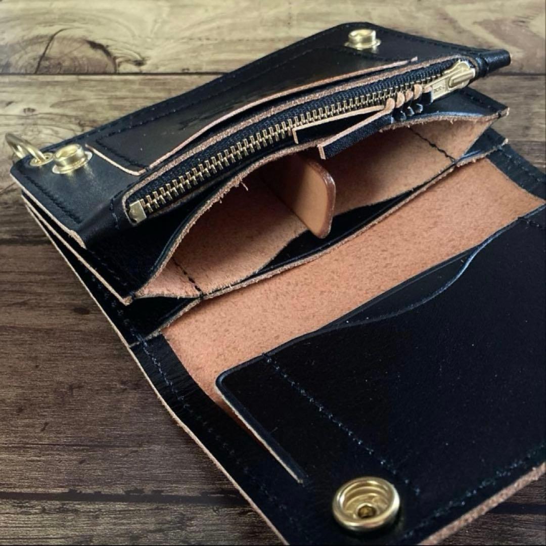 【マリアーティ✨】ミドルトラッカーウォレット 3層【お札を折らずに収納】