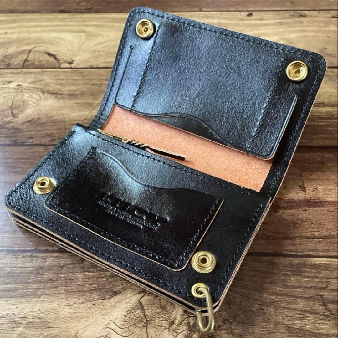 【マリアーティ✨】ミドルトラッカーウォレット 3層【お札を折らずに収納】