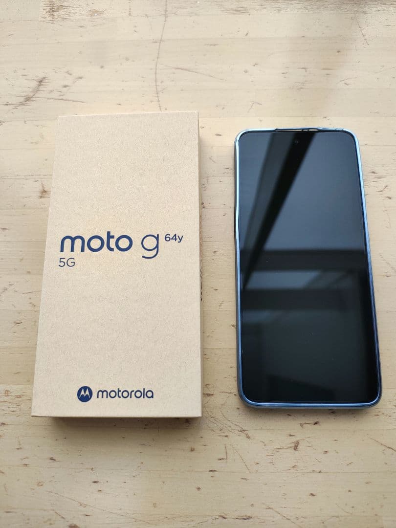 moto g64y 5G 本体 シルバーブルー サイドメッキケース付属