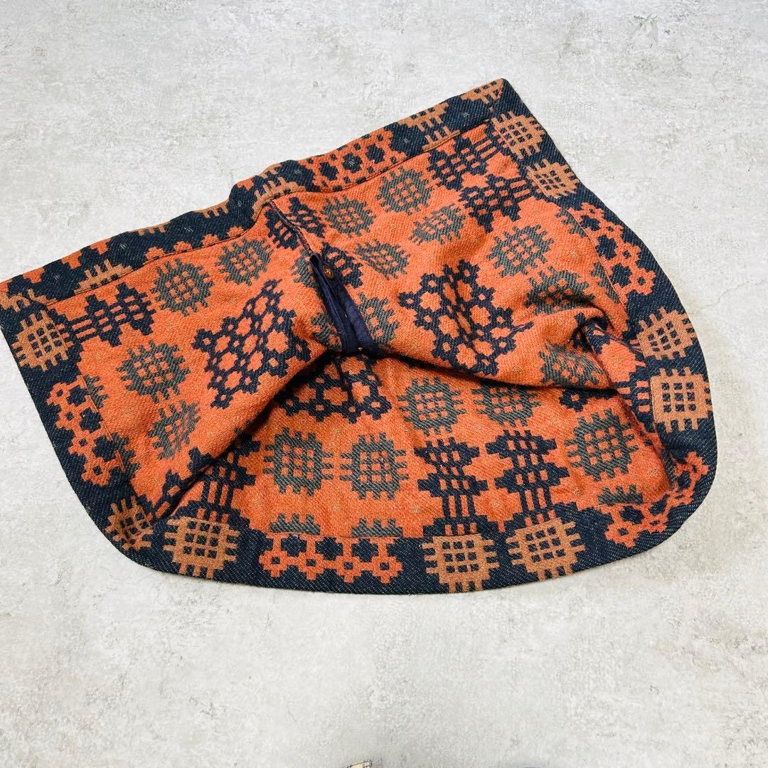 ヴィヴィアンウエストウッド　レッドレーベル　変形スカート　モチーフ　総柄　リボン