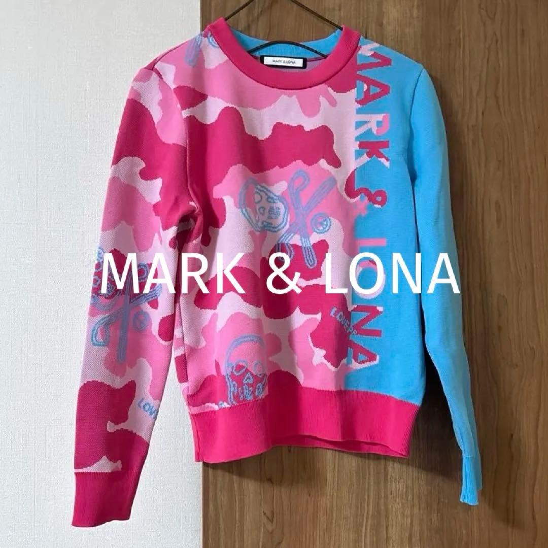 専用　MARK & LONA ニット 迷彩 カモフラ ピンク 36 日本製