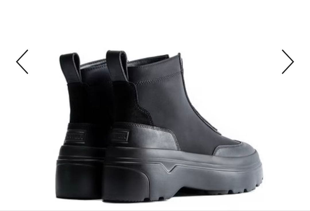 新品未使用★HUNTER エクスプローラーアンクル ジップフラットフォームブーツ