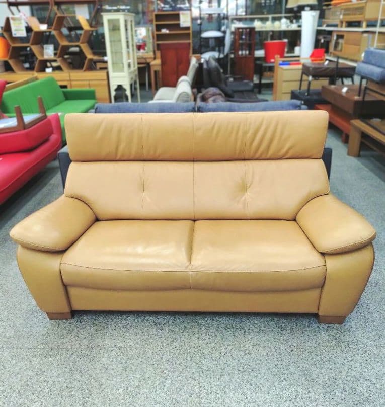 カリモク chitano チターノ ２人掛けソファ　ブラウン系